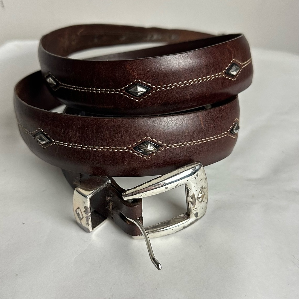 Brighton Denver Brown and Silver Leather Bag